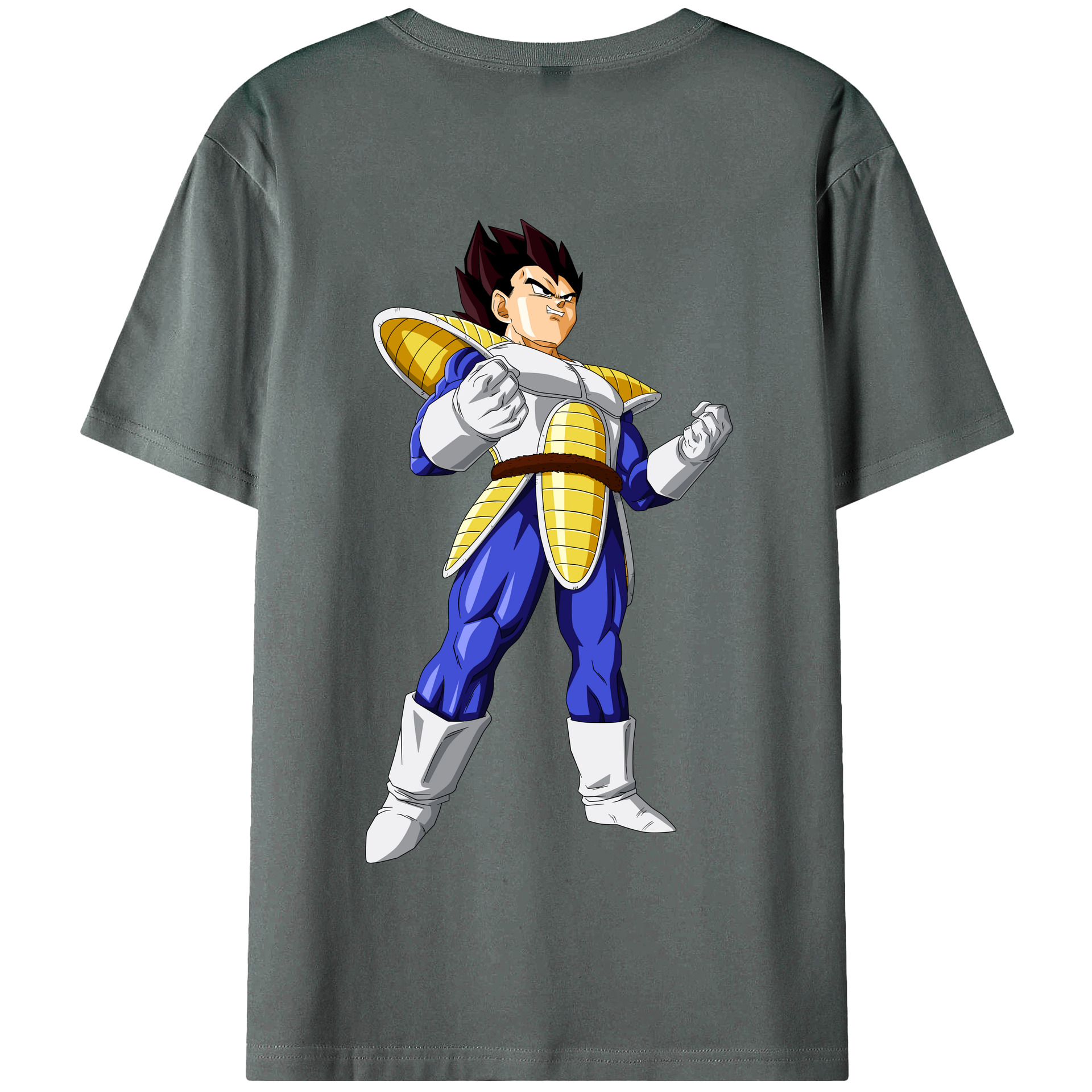 （画像用） ドラゴンボール ベジータ四世（Bejīta Yonsei）DRAGON BALL Vegeta IV 綿100％半袖Tシャツ（背面プリント）